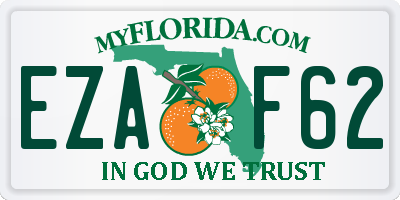 FL license plate EZAF62