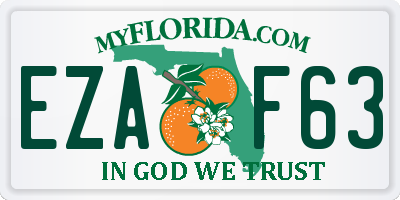 FL license plate EZAF63