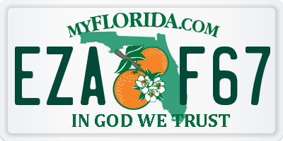 FL license plate EZAF67