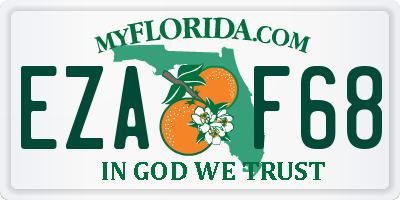 FL license plate EZAF68