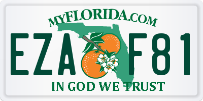 FL license plate EZAF81