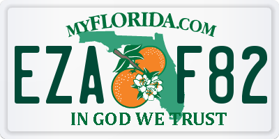 FL license plate EZAF82