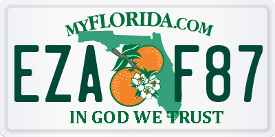 FL license plate EZAF87