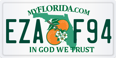 FL license plate EZAF94