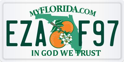 FL license plate EZAF97