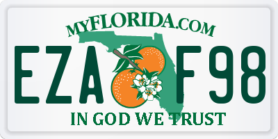 FL license plate EZAF98