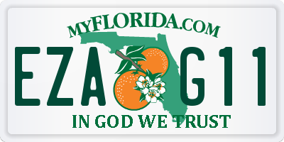 FL license plate EZAG11