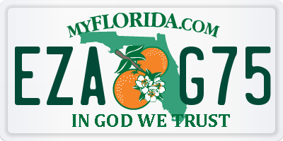 FL license plate EZAG75