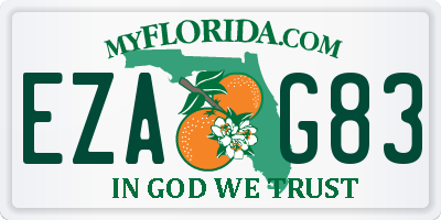 FL license plate EZAG83