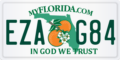 FL license plate EZAG84