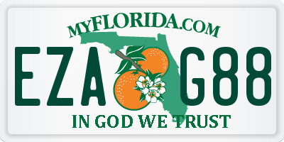 FL license plate EZAG88