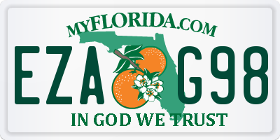 FL license plate EZAG98