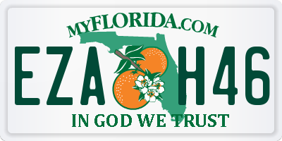 FL license plate EZAH46