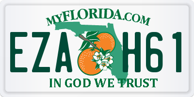 FL license plate EZAH61