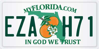 FL license plate EZAH71