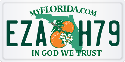 FL license plate EZAH79