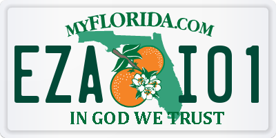 FL license plate EZAI01