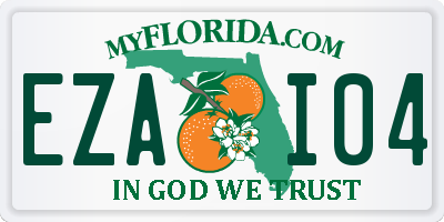FL license plate EZAI04