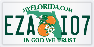 FL license plate EZAI07