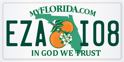 FL license plate EZAI08