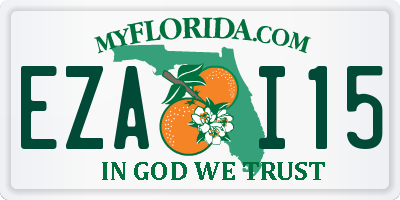 FL license plate EZAI15