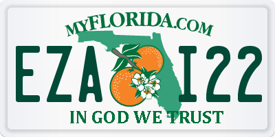 FL license plate EZAI22