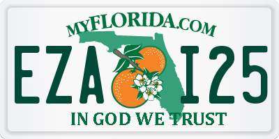 FL license plate EZAI25
