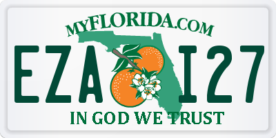 FL license plate EZAI27