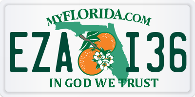 FL license plate EZAI36