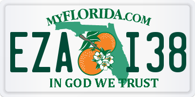 FL license plate EZAI38