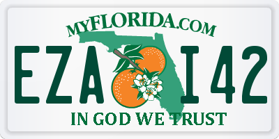 FL license plate EZAI42