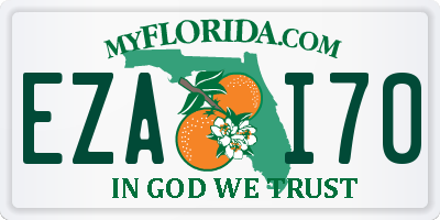 FL license plate EZAI70