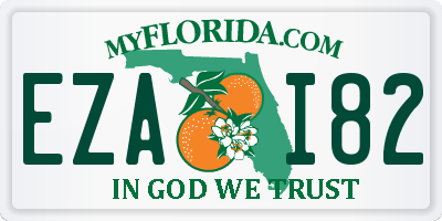 FL license plate EZAI82