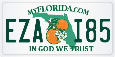 FL license plate EZAI85