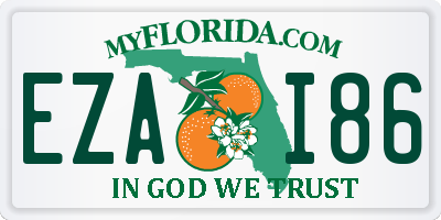 FL license plate EZAI86