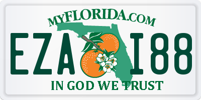 FL license plate EZAI88