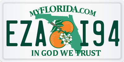 FL license plate EZAI94