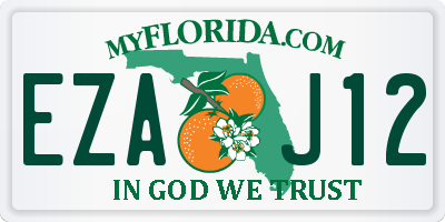 FL license plate EZAJ12