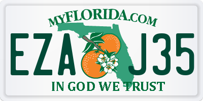 FL license plate EZAJ35