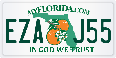 FL license plate EZAJ55