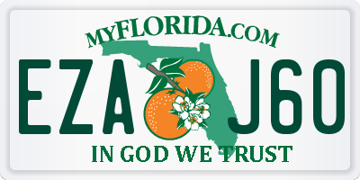 FL license plate EZAJ60