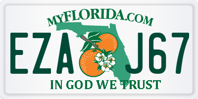 FL license plate EZAJ67