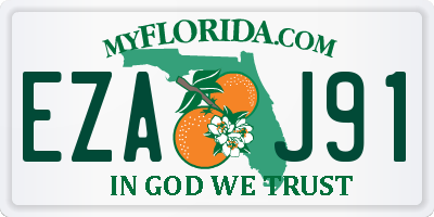 FL license plate EZAJ91