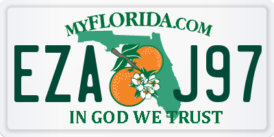 FL license plate EZAJ97