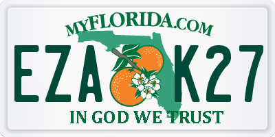 FL license plate EZAK27