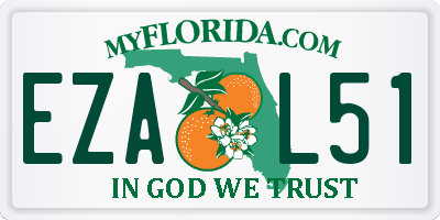 FL license plate EZAL51