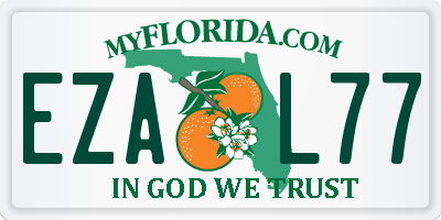 FL license plate EZAL77