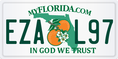 FL license plate EZAL97