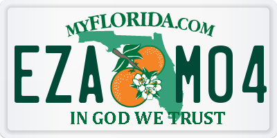 FL license plate EZAM04