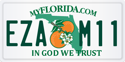 FL license plate EZAM11